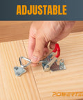 Hand adjusting 4 Pack Heavy Duty Toggle Clamp Set With 400 Lb Holding Capacity And Adjustable Pull Action Latch 4002 on wood panel.