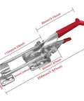 Heavy Duty Toggle Clamp Latch U Bolt Self Lock 2000 Lbs Holding Capacity Adjustable Machines Smoker Lid Tire Carrier with measurements