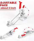 8 Pack Heavy Duty Toggle Clamp Latches 431 Type Up To 2000 Lbs Holding Capacity, Adjustable U Bolt Self Lock Design