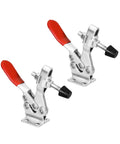 Two Pack Heavy Duty Horizontal Quick Release 225D Toggle Clamps With 500 Lbs Holding Capacity And Antislip Rubber Pressure Tips POWERTEC
