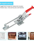 Heavy Duty Toggle Clamp Set 2000Lbs Cam Lever Latch for Tire Carrier, ideal for toolbox and door security