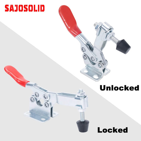 Heavy Duty Hold Down Toggle Clamp For Woodworking And Metalworking 500 Lb Capacity With Quick Release Antislip 225D by Sajosolid