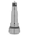Heavy Duty 3,500 Lb Straight Trailer Axle Spindle 84 With 2 Inch Bore EZ Lube And 6.18 Inch Overall Length 1.939 Inch Stub Diameter Replacement Spindle For Trailers Compatible With Bearing Kit L44649 10 And L68149 11, showing a metal structure with threading and grease hole