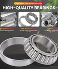 Heavy Duty Boat Trailer Bearing Kit Fits 1 3 8 Inch To 1 1 16 Inch Axles 3500 Lb Capacity One Point Seven One Nine Inch Grease Seal L68149 L44649 Spindle Compatible Includes 2 Sets Chrome Steel Bearings For Built To Last Durability And Quiet Operation showing chrome steel bearings illustration