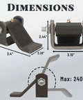 Dimensions of Heavy Duty Trailer Hinges With Grease Zerk For Dump Truck Gates And BBQ Smokers 4 Pack Pig Iron Construction