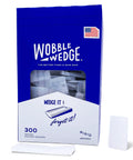 Box of 300 Heavy Duty Leveling Shims For Furniture And Appliances, Transparent Rigid Plastic Wedges, Made In USA, The Original Wobble Wedges