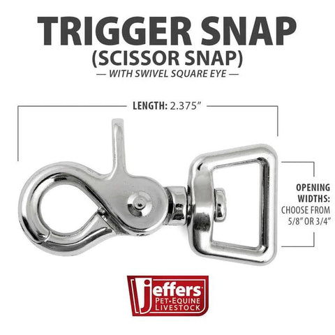 Heavy Duty Trigger Snap Clip With Swivel Square Eye Two And A Half Inch Nickel Plated Die Cast For Rope Dog Leash Harness Keychain DIY Crafts Camping Tools And Utility Use