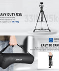 Photography Tripod Dolly with 3" Rubber Wheels, Heavy Duty 50lbs Capacity, carrying case shown, designed for DSLR Cameras