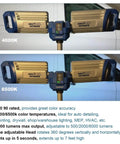 Heavy Duty Tripod Work Light With Detachable Magnetic Lamp Head, 6000 Lumens, Dual Color Temperature 6500K And 4500K, 8000mAh Battery, CRI 90 Plus, AC And DC Compatible, Ideal For Auto Detailing, Paint Correction, And Garage Projects