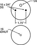 Diagram showing installation details for Ride-Rite Air Spring Bag With Long Tapered Sleeve For Heavy Duty Truck Suspension, Easy Install Design