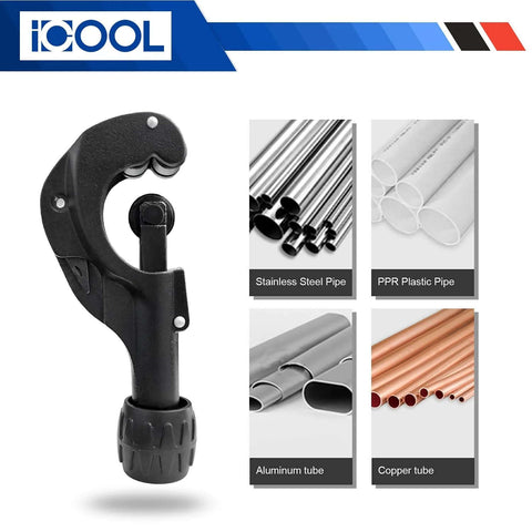 Heavy Duty Tube Cutter For Copper Brass Aluminum And PVC Pipes From One Eighth To One And Three Eighths Inch Range Matte Finish
