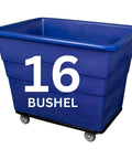 Heavy Duty Commercial Utility Cart Workhorse With 16 Bushel Capacity And 1000 Pound Load Capacity Steel Base And Poly Box Basket On Rolling Wheels For Offices Warehouses Restaurants And More Blue ReadySpace