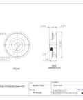 Dimensional diagram of Heavy Duty Bored To Size V Belt Sheave With Quick Detachable Bushings, 4.45 Inch Outer Diameter And 0.875 Inch Bore