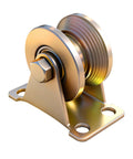 2 Inch V Groove Sliding Gate Wheels Heavy Duty Rigid Casters For Inverted V Track Rails Industrial Roller Set with Galvanized Finish
