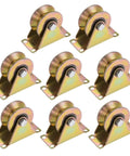 Heavy Duty 8 Pack 2.2 Inch V Groove Gate Caster Wheels With Brackets For Inverted V Track Sliding Gate Use Up To 661 Lbs Per Wheel And 300 Kg Capacity For Garage Doors Lifting And Industrial Machinery Durable Galvanized Bearing Steel HARFINGTON