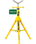 Folding V Head Pipe Stand - Heavy Duty Steel Tripod Welding Jack Stand for Pipe Support, Threading, Grooving & Cutting