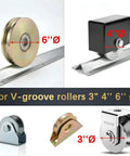 Heavy Duty Extra Wide 3.5 Inch V Track For Sliding Gates With Universal Fit For 4 Inch And 6 Inch V Groove Wheels Galvanized Steel