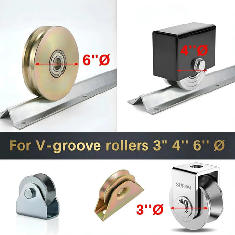 Heavy Duty Extra Wide 3.5 Inch V Track For Sliding Gates With Universal Fit For 4 Inch And 6 Inch V Groove Wheels Galvanized Steel