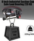 8 inch Beefed Up Heavy Duty Vacuum Suction Cup Lifter with 220 kg load capacity hanging weight