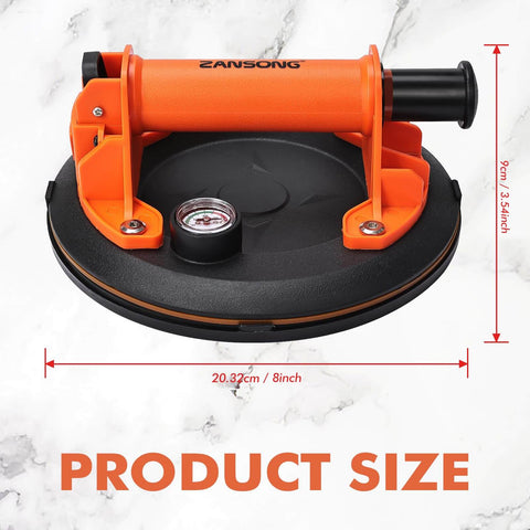 Heavy Duty Vacuum Suction Cup Lifter For Glass And Large Appliances Like Air Conditioners Refrigerators And Washing Machines With Pressure Gauge Product Size