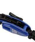 Heavy Duty Vertical Plate Clamp for Lifting and Transporting Up to 2200Lbs with 0.8 Inch Jaw Opening, rugged steel build, blue coating close-up shot