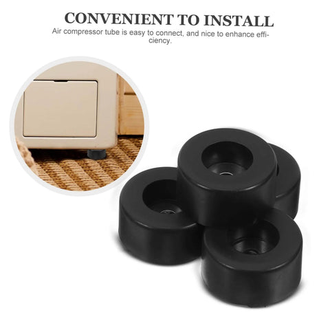Heavy Duty Vibration Rubber Feet Pads Four Pack For Air Compressors Generators And Pressure Washers, black rubber pads