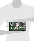 Heavy Duty Vinyl Gloves Latex Free Powder Free Medium Size 100 Count Food Safe shown in packaging