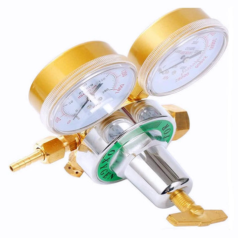 Oxygen Regulator For Welding Gas, Heavy Duty Brass Regulator With 0 To 200 PSI Outlet And 0 To 4000 PSI Inlet, CGA 540 Female Connection