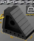 Heavy Duty Wheel Chocks With 39 Inch Rope For Trailers RVs Cars Trucks And ATVs Non Slip Grip On Grass Concrete Slopes