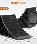 Heavy Duty Wheel Chocks for RVs and Campers Non Slip Tire Chocks for Travel Trailers and Boat Trailers with Handles Durable UV Resistant