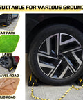 Heavy Duty Wheel Chocks With Gloves And Storage Bag For RVs Trailers Trucks Cars Campers And Aircraft, 8mm Teeth, Non Slip Base