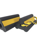 Heavy Duty Wheel Chocks With Ropes For Trucks And Trailers, Oil Resistant Rubber, Reflective Stripes, Anti Slip Grip, 7.8 Inches, 1 Pack