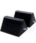 Heavy Duty Wheel Chocks 2 Pack For Travel Trailers With Eyebolt, Universal Size 9.06 x 7.87 x 5.51 Inches