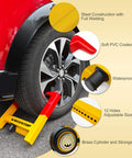 Heavy Duty Universal Wheel Lock Clamp With All Welded Steel Construction And Brass Lock Core Waterproof Cover, Anti Theft Tire Lock Deterrent
