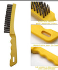Wire Scratch Brush 2 Set, Heavy Duty Stainless Steel 11 Inch with Plastic Handle Descaling Welding Dust Bending Hand Tool