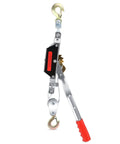 Heavy Duty Wire Rope Puller With Double Hook Lifting Tool Mini Tightener 4T Compact Hand Power Puller with red grip