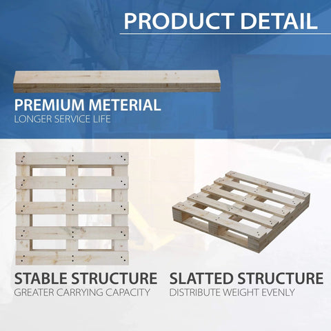 Beefed Up Heavy Duty 2-Way Entry Wooden Pallet 31x24x5 Inches For Forklift And Pallet Jack Load Handling, premium material, slatted structure