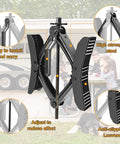 Camper Wheel Chock Stabilizers, 2 Sets For RV And Travel Trailer, Heavy Duty X Shaped Anti Move Tire Chocks front view