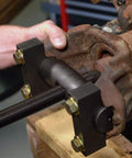 Heavy Duty Yoke Puller For Class 6 To 8 Trucks And Semi Trailers Safely Yank Yokes From Driveshafts And Differentials With Minimal Damage Compatible With 1 Inch Impact Gun Essential Tool For Commercial Truck Maintenance in use