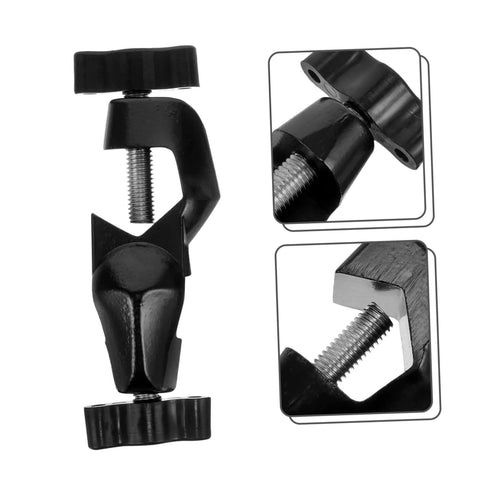 2 Pack Boss Head Clamps for Right Angle Lab Stands Heavy Duty Zinc Alloy Clamp Poles Adjustable Clips for Woodworking close-up view