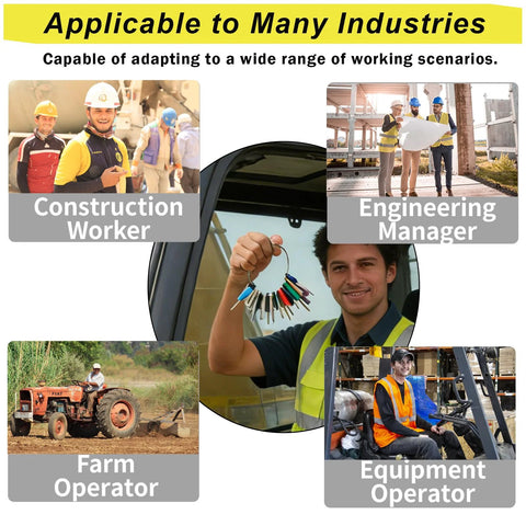 Master 42 Key Heavy Equipment Ignition Key Set For Construction Machines With Wide Compatibility Across Major Brands shown with professionals.