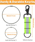 Sturdy keyrings and reflective keychain from 55 Piece Heavy Equipment Keys Master Set For Construction Machinery Ignition Keys That Work With Cat Caterpillar John Deere Komatsu Volvo JCB Case New Holland Hitachi Kubota Takeuchi Hyster Yanmar And More For Loaders Tractors
