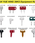 39 Piece Heavy Equipment Keys Master Set For Excavators Dozers Skid Steers Backhoes Forklifts And More with various key models shown
