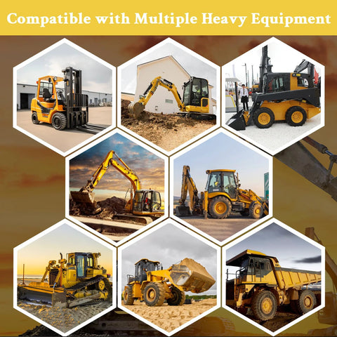 Heavy Equipment Keys Master Set with 12 Ignition Keys for Excavators Loaders Backhoes Tractors Dump Trucks Bulldozers and More Compatible with Cat Caterpillar John Deere Komatsu Bobcat Hyster Takeuchi Case Kobelco Lucas New Holland Construction Equipment