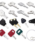 16 Piece Heavy Equipment Master Keys Set For Excavators Dozers Skid Steers Forklifts And Rollers Universal Compatibility