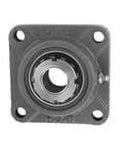 Front view of heavy wide 4-bolt piloted flange for 4 in (102 mm) I.D., concentric unit with sealed ball bearing insert, bearing steel race.