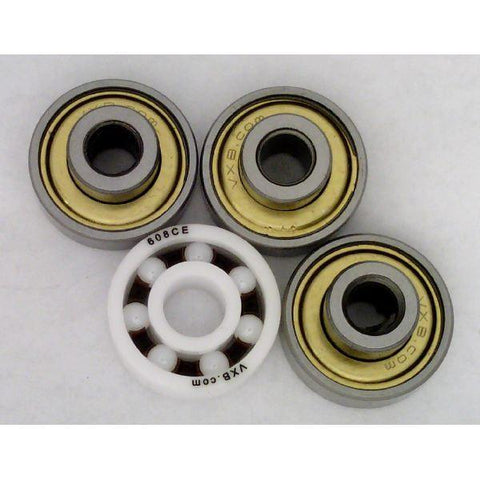 Heavy Tri Fidget Spinner Bearing Kit : Full Ceramic ZrO2 Center Bearing and 3 Extended Shielded Bearings - VXB Ball Bearings