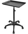 Salon Rolling Tray Cart With Height Adjustable Aluminum Tray Premium Mobile Tattoo Styling Trolley For Beauty Spa Clinic Anti Corrosion Smooth Quiet 5 Swivel Casters
