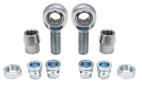 3/4 Heim Joint Rod End Kit with Right & Left Hand Threads, 750 Bore Chromoly Panhard Setup, Includes Jam Nuts, Tube Bungs & High Misalignment Spacers