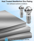 Heat treated steel and silver zinc plating, 7/8 x 7/8-14 Heim Joint Rod End Kit with Right and Left Hand Threads